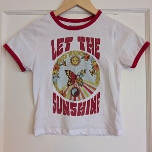 Bluenote White and Red Ringer Tee